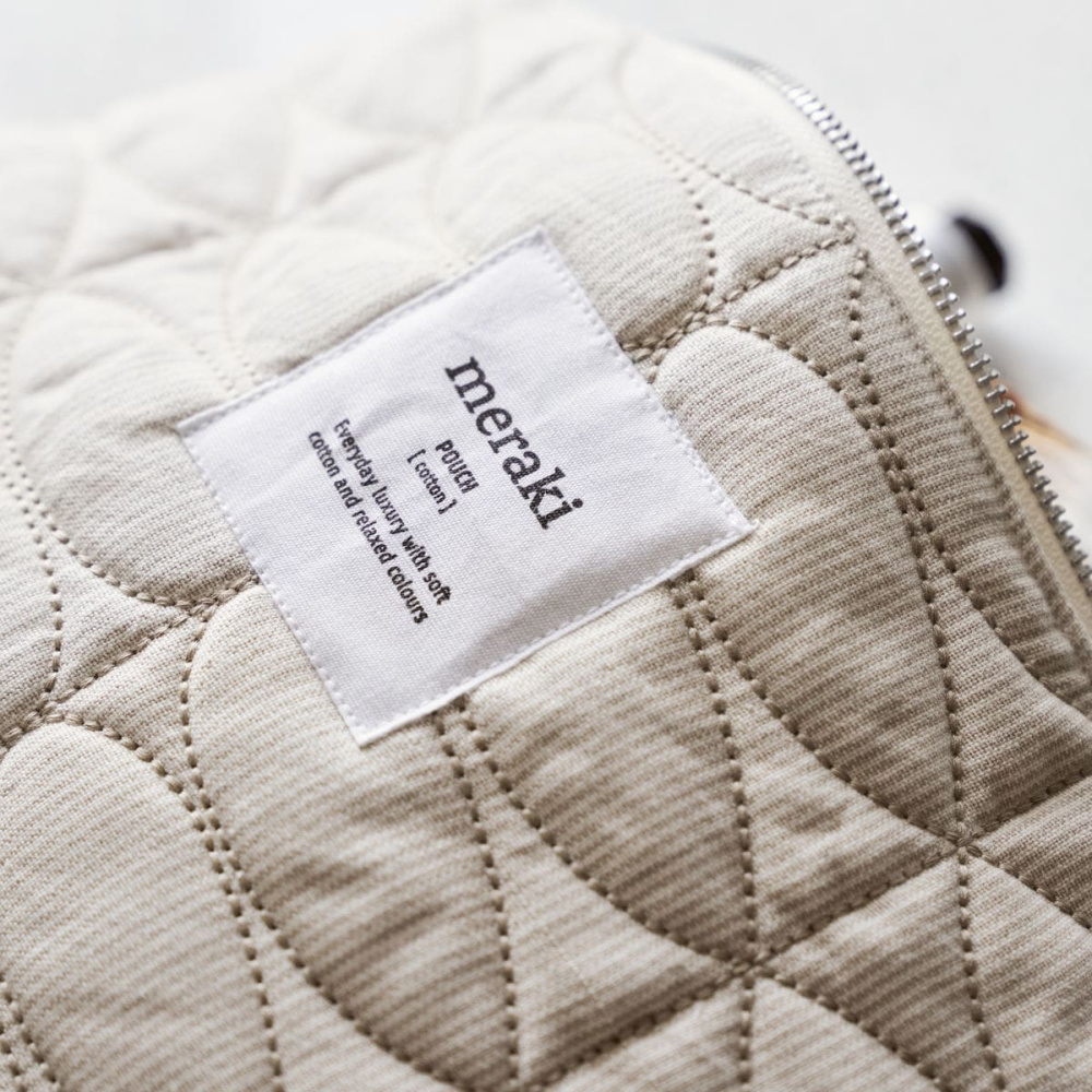 Meraki - Makeup pung, Mentha, Off white/safari - l: 30 cm, w: 3.5 cm, h: 20 cm
